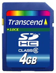 Transcend SDHC Security Digital Kapasitas Tinggi Kartu Memori 4GB