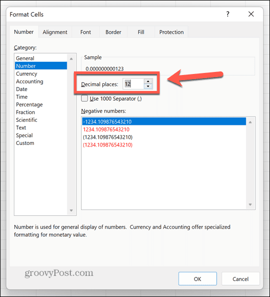 excel beberapa tempat desimal