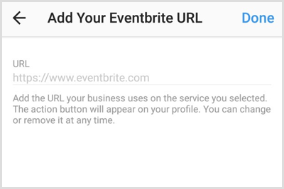 Tambahkan URL untuk akun atau halaman aplikasi pihak ketiga