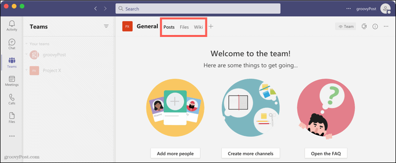 Tab di Microsoft Teams