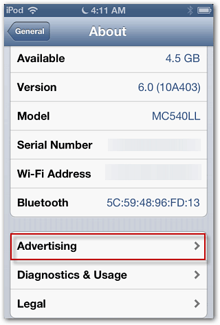 Cara Mematikan Pelacakan Iklan di iOS 6