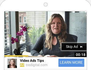 Cara menyiapkan kampanye iklan YouTube, langkah 6, pilih format iklan YouTube, contoh iklan TrueView