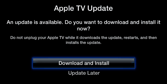 Perbarui Perangkat Lunak Apple TV
