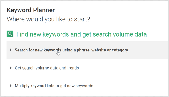 Pencarian Perencana Kata Kunci Google AdWords