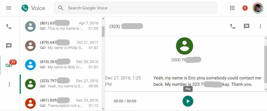 pesan suara google voice