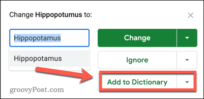 tambahkan ke kamus google sheets