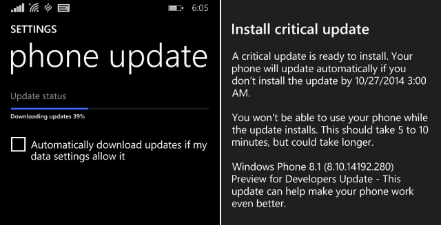 Windows Phone 8-1 Pembaruan penting