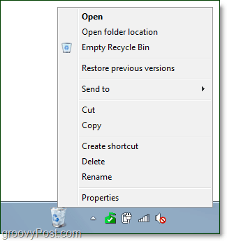 tempat sampah yang berfungsi penuh pada taskbar di windows 7