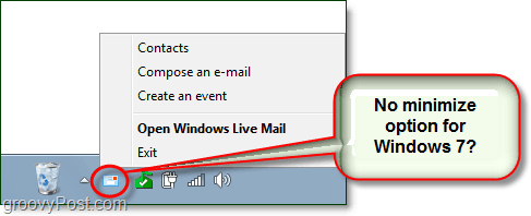 cara meminimalkan surat langsung ke baki sistem di windows 7