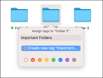 Membuat tag folder Mac baru