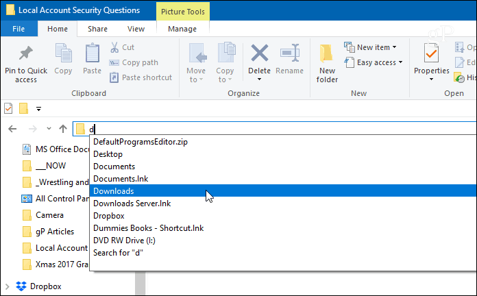Contoh File Explorer AutoComplete