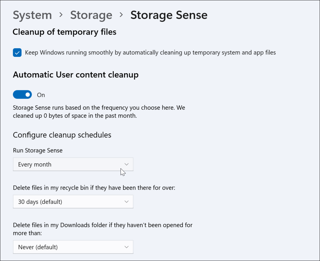 Cara Mengaktifkan dan Mengonfigurasi Storage Sense di Windows 11