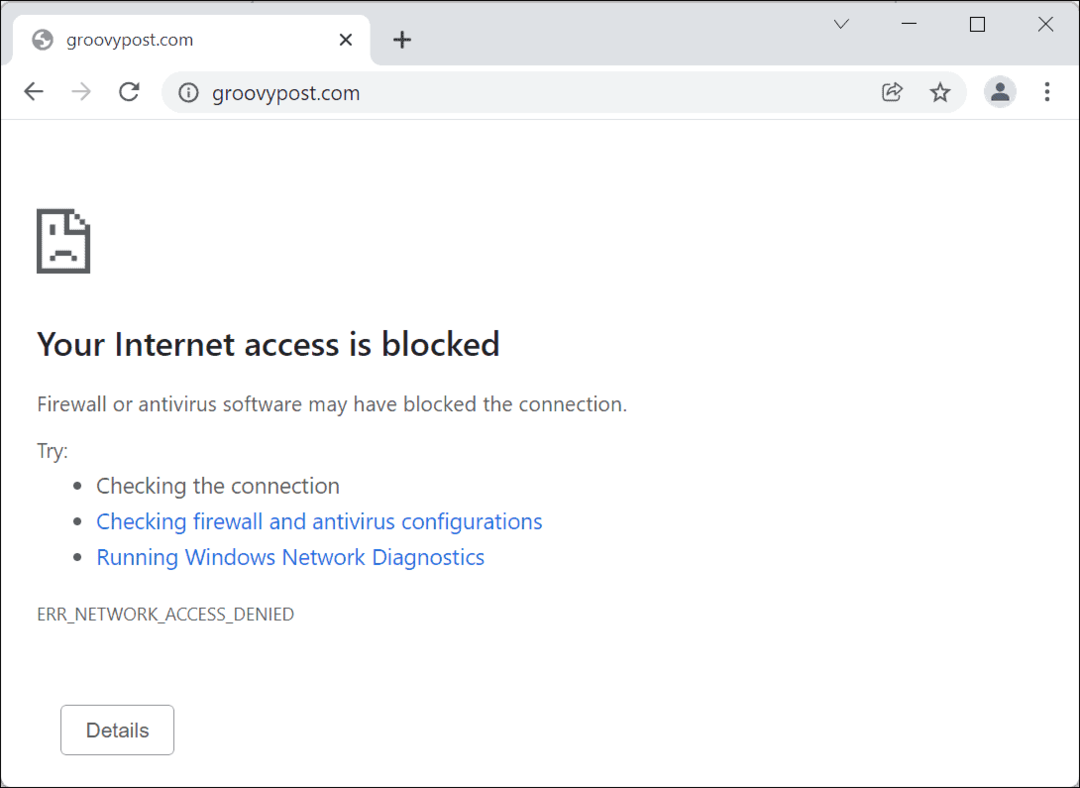  Akses Internet Diblokir Google Chrome