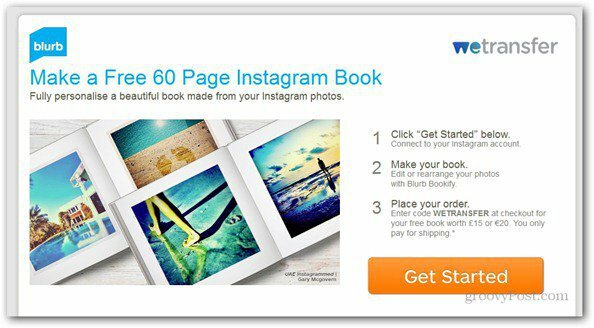 WeTransfer Menawarkan Buku Foto Instagram 60 Halaman Gratis