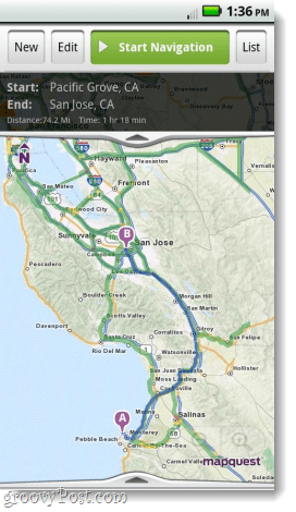 Mapquest untuk navigasi aplikasi android