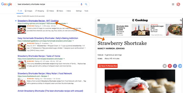 Gunakan Google Results Previewer untuk melihat konten sebelum Anda mengklik.