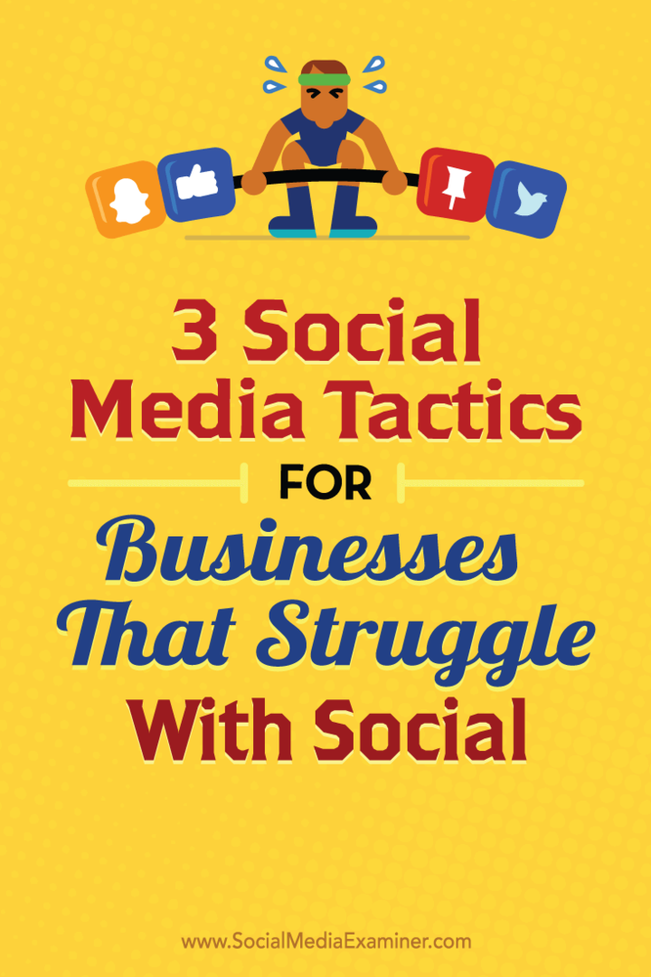 3 Taktik Media Sosial untuk Bisnis yang Berjuang Dengan Sosial: Penguji Media Sosial