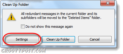 membersihkan folder dan tampilan pengaturan subfolder 2010