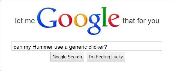 gunakan google untuk mengetahui apakah mobil Anda kompatibel dengan clicker generik