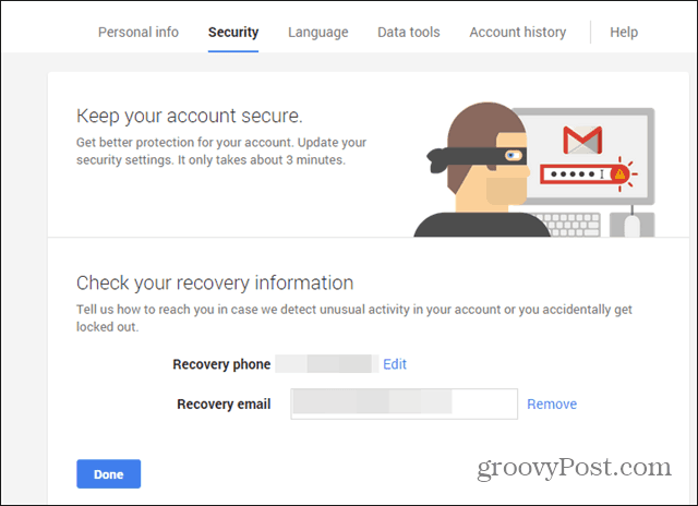 Cek email telepon penyihir Google Security