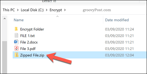 Membuka file zip di Windows 10