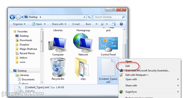 Cara Menjelajahi Isi File .docx di Windows 7