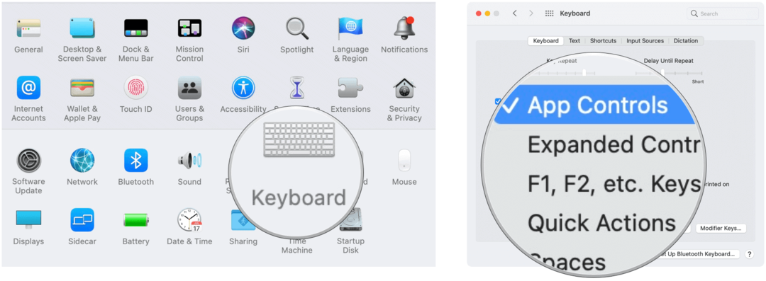 Touch Bar ubah default