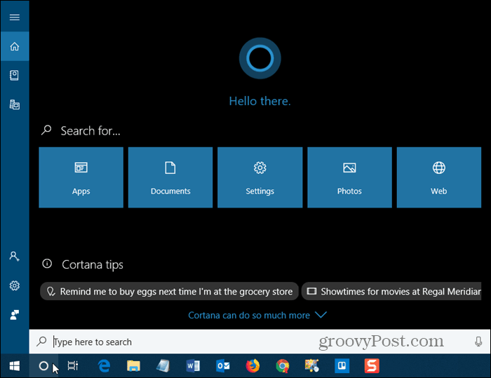 Cortana di Windows 10