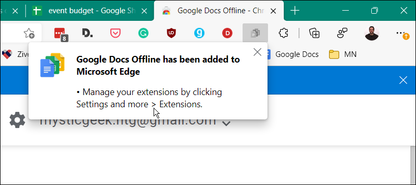 Ekstensi Offline Google Documents