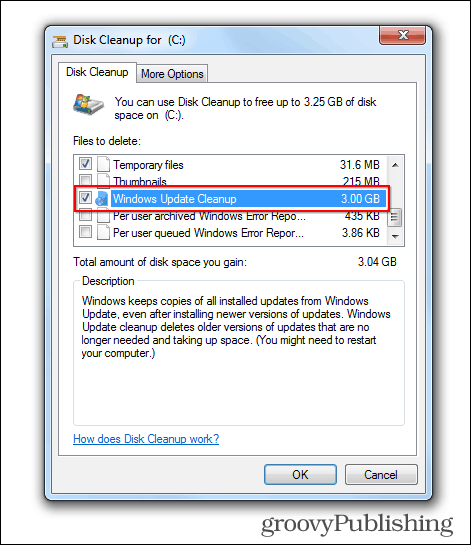 windows 7 update menghapus file lama ruang disk yang ditempati