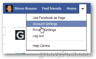 pengaturan akun klik facebook