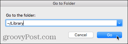 Buka kotak dialog Folder di Finder pada Mac