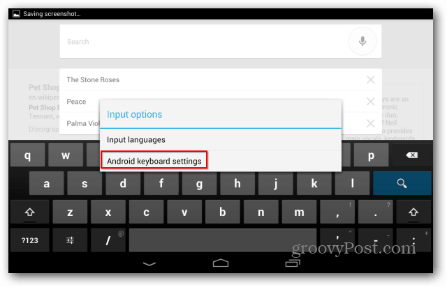 Pengaturan keyboard Android