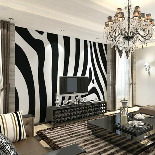 Busana zebra dalam dekorasi rumah
