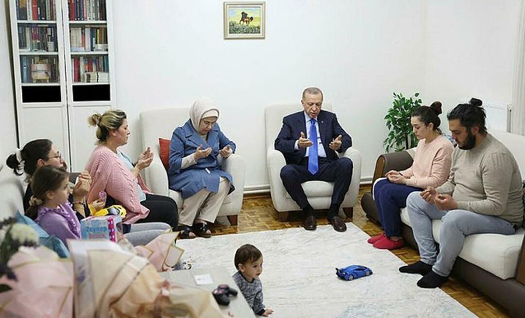 Kunjungan yang berarti dari Presiden Erdoğan dan Emine Erdoğan kepada keluarga korban gempa!