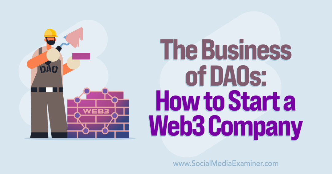 Bisnis DAO: Cara Memulai Perusahaan Web3: Pemeriksa Media Sosial
