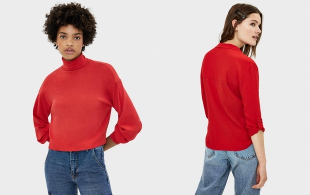 sweater warna merah