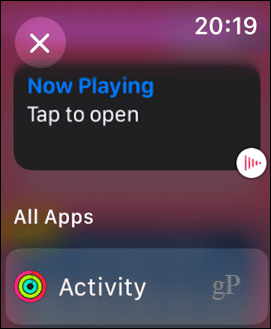 jam tangan apel menampilkan widget