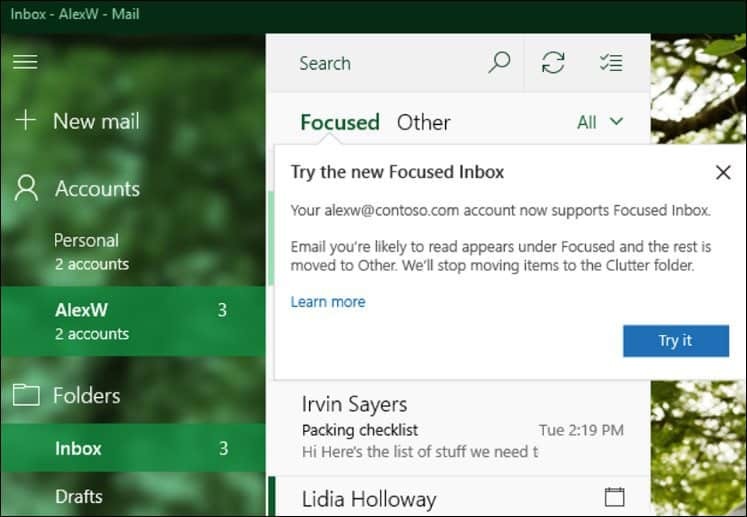 Microsoft Meluncurkan Pembaruan Besar untuk Aplikasi Windows 10 Mail & Kalender
