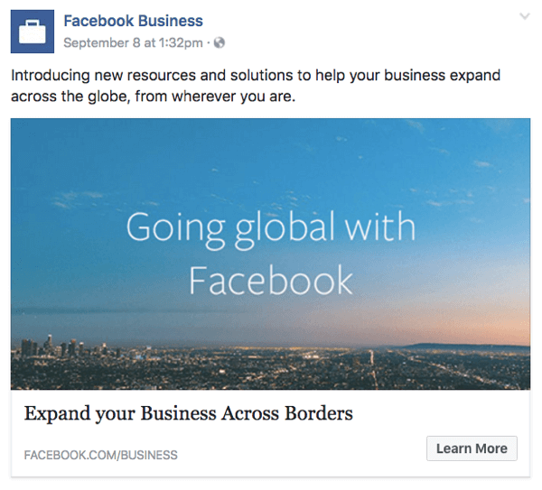 facebook untuk bisnis global