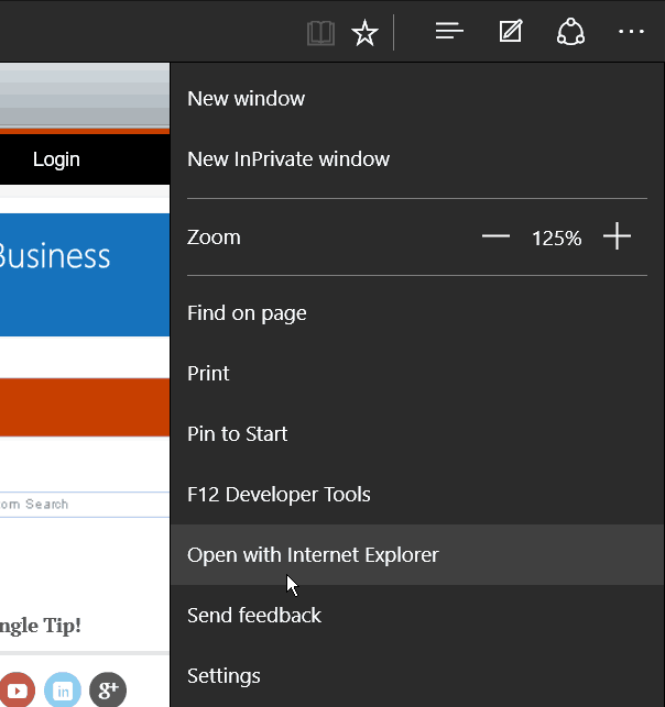 buka dengan IE Microsoft Edge