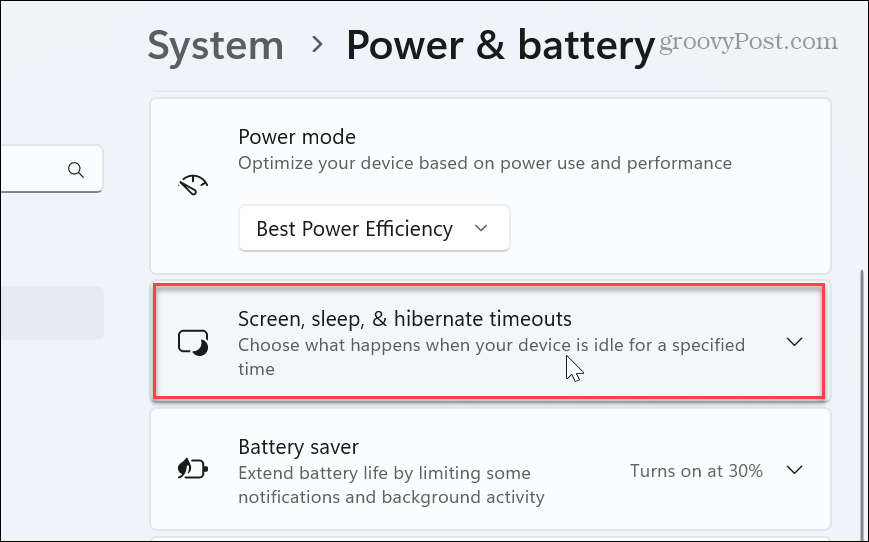 pengaturan layar tidur dan hibernasi windows 11