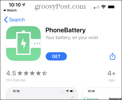 Instal aplikasi PhoneBattery dari App Store