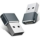 Basesailor USB C Female to USB Male Adapter 2 Pack, Konverter Charger Tipe A untuk Apple iWatch Watch Seri 7 8 SE, iPhone 11 12 13 14 Plus Pro Max, AirPods iPad Air 4 5 Mini 6, Samsung Galaxy S20 S21 S22