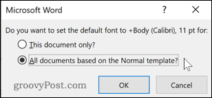 Mengubah template Word default