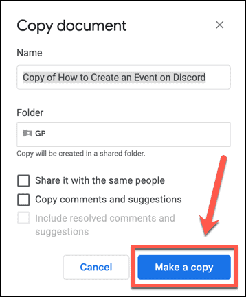 google docs menyimpan salinan