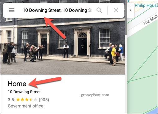 Contoh alamat rumah di Google Maps