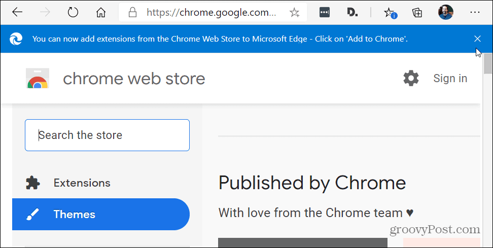 Tema toko web Chrome