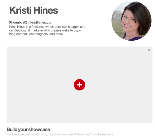 Cari tahu apakah Anda memiliki fitur Pinterest Showcase.