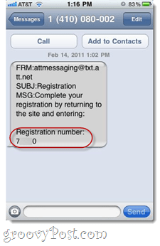Spam SMS dari AT&T